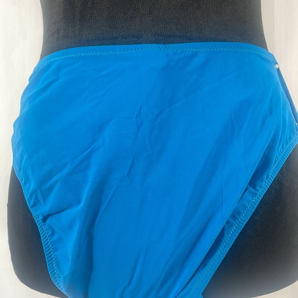 Blue Monokini, embellished design front,halter top with tie, size small - Picture 3 of 10